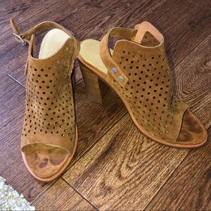 rag & bone Brown Perforated Open Toe Booties